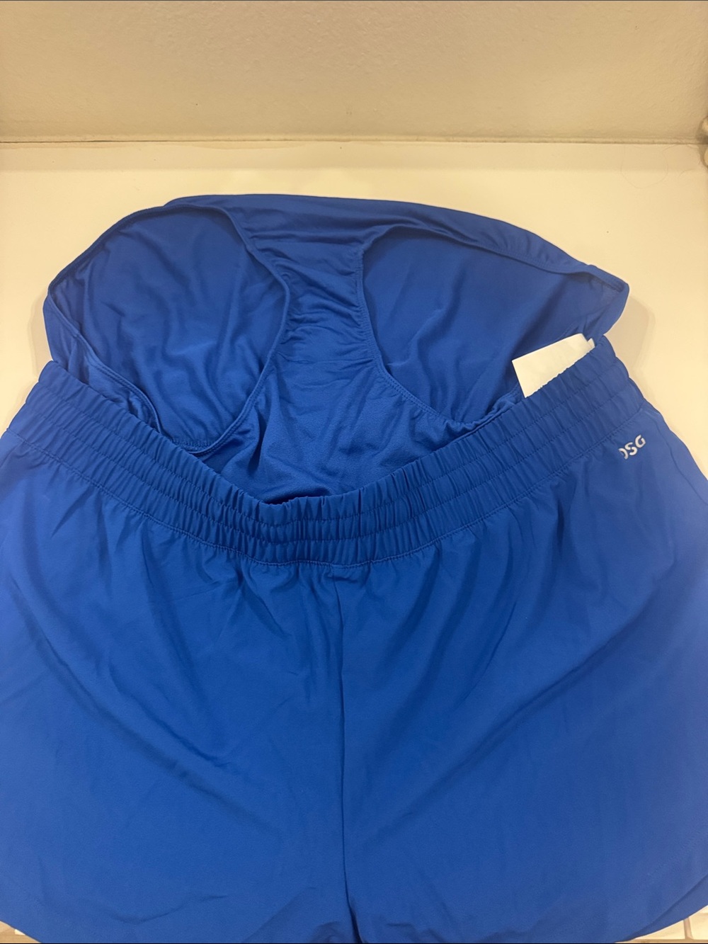 DSG Women's (Sz Large) Electric Blue Athletic Shorts. 3” inseam - Picture 4 of 5